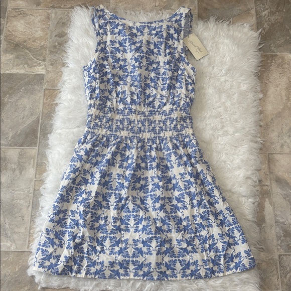 NWT Universal Thread Blue And Off White Mini Sundress Size S - Picture 1 of 11